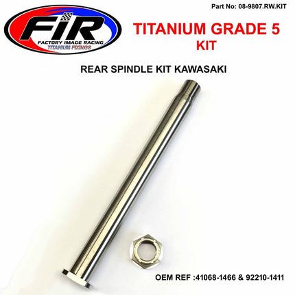 GR5 Rear Spindle Kit KX Kxf 41068-1466 & 92210-1411 Titanium Factroy Image Racing