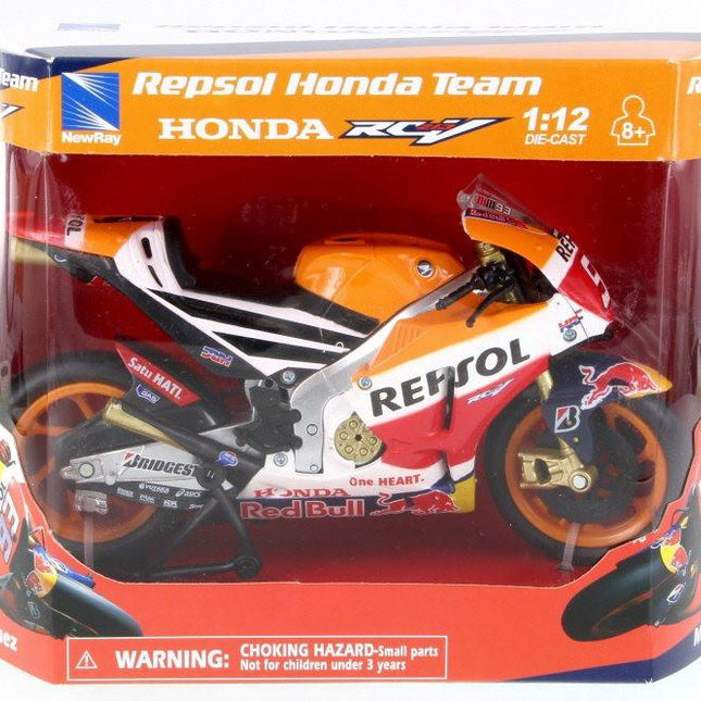 Model Die Cast Repsol Honda Team, RC213V Marc Marquez #93, Scale 1:12, Newray 57753