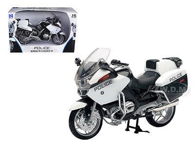 Model Die Cast BMW R1200 Rt-p, U.s. Police Bike, Scale 1:12, Newray 43153