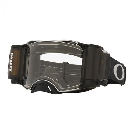 Oakley Airbrake MX Tuff Blocks Black/gunmetal, Clear Lens Oa OO7046-C0, Includes Roll Offs, Oa OO7046-C0
