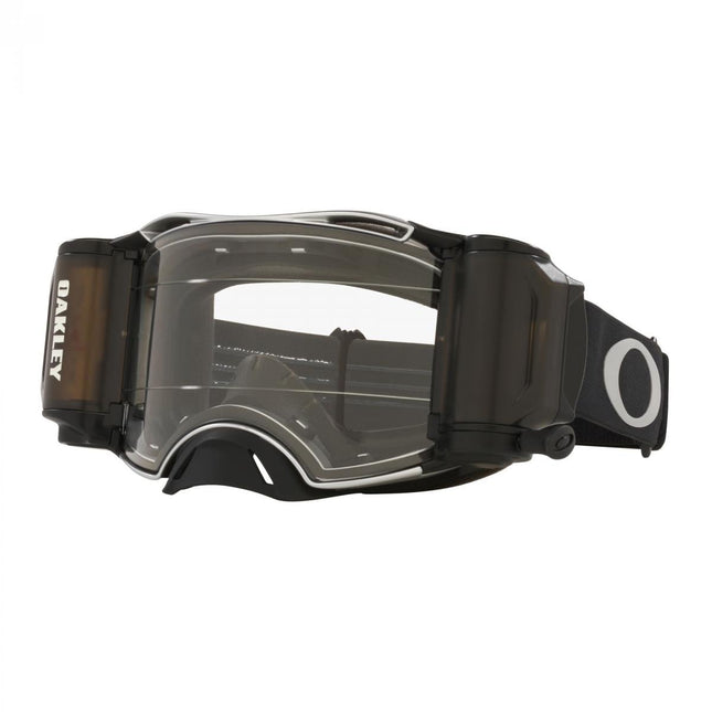 Oakley Airbrake MX Tuff Blocks Black/gunmetal, Clear Lens Oa OO7046-C0, Includes Roll Offs, Oa OO7046-C0