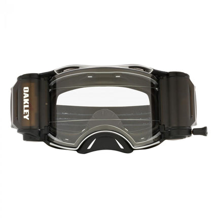 Oakley Airbrake MX Tuff Blocks Black/gunmetal, Clear Lens Oa OO7046-C0, Includes Roll Offs, Oa OO7046-C0