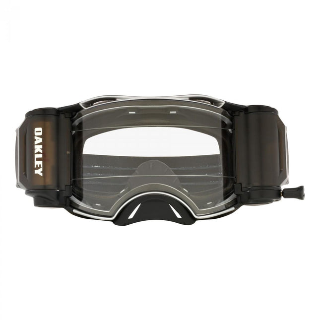 Oakley Airbrake MX Tuff Blocks Black/gunmetal, Clear Lens Oa OO7046-C0, Includes Roll Offs, Oa OO7046-C0