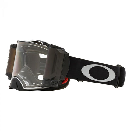 Oakley Airbrake MX Tuff Blocks Black/gunmetal, Clear Lens Oa OO7046-C0, Includes Roll Offs, Oa OO7046-C0