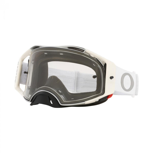 Oakley Airbrake MX Tuff Blocks White, Clear Lens Oa OO7046-C4, Oa OO7046-C4