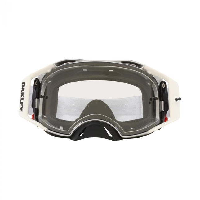 Oakley Airbrake MX Tuff Blocks White, Clear Lens Oa OO7046-C4, Oa OO7046-C4