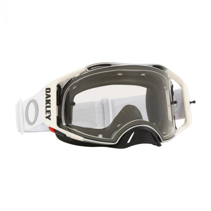 Oakley Airbrake MX Tuff Blocks White, Clear Lens Oa OO7046-C4, Oa OO7046-C4
