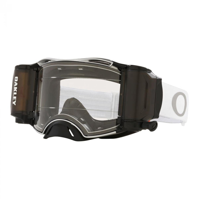 Oakley Airbrake MX Tuff Blocks White, Clear Lens Inc Roll Offs Oa OO7046-C5, Oa OO7046-C5