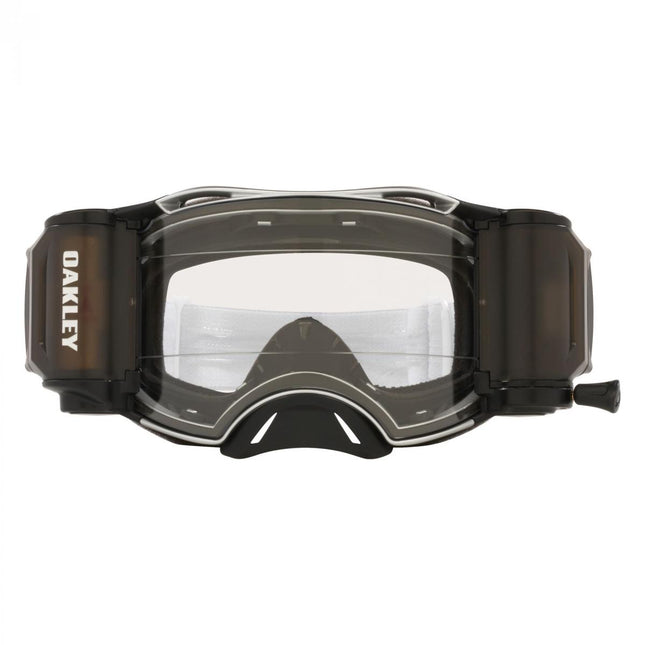 Oakley Airbrake MX Tuff Blocks White, Clear Lens Inc Roll Offs Oa OO7046-C5, Oa OO7046-C5