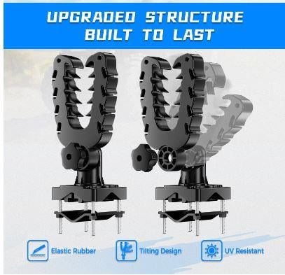 Gun Rack Mount Holder (pair) ATV UTV Universal - Round Or Square Bar Fitment