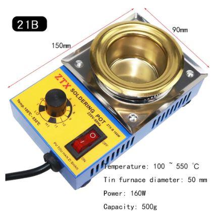 Solder Pot Tin Stove Furnace Soldering Pot 220V 50HZ 110-550 Degrees.