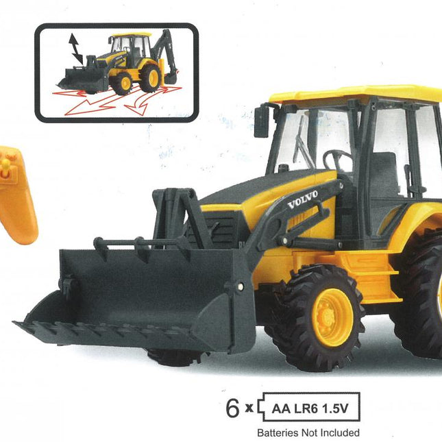 Model Volvo Backhoe Loader Yellow & Black BL71 R/c Scale 1:18 Newray 87913A
