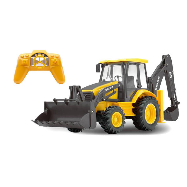 Model Volvo Backhoe Loader Yellow & Black BL71 R/c Scale 1:18 Newray 87913A