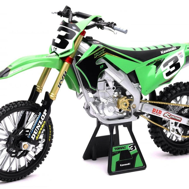 Model Die Cast Kawasaki KX450, Eli Tomac #3, Scale 1:6, Newray 49663