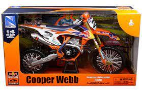 Model Die Cast KTM 450 Sx-f, Cooper Webb #2, Scale 1:6, Newray 49683