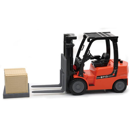 Model Scale Fork Lift, With Pallet And Box, Scale 1:14, Newray 01166