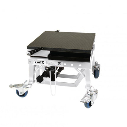 Tagz Wheel About Lift 150KG (freight), White/black Hydraulic Scissor Stand, MAX Lift Weight 150KG