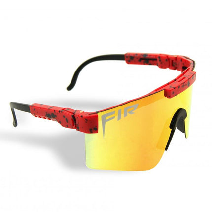 FIR Red & Orange Wrap Around Sunglasses Polarised UV400