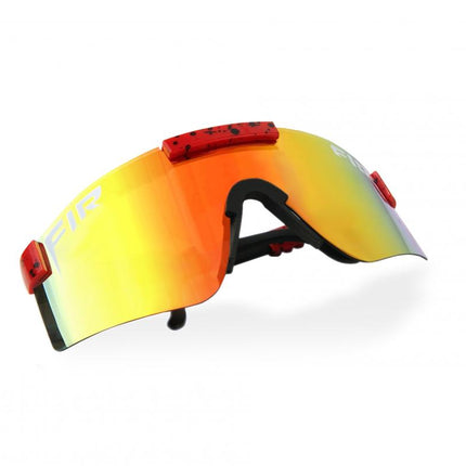 FIR Red & Orange Wrap Around Sunglasses Polarised UV400