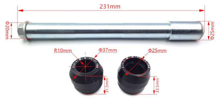 Front Wheel Axle Spindle With Bushings For Kews K16 K18 Avantis Enduro 300 NC250 NC300