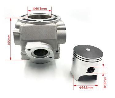 Top End Cylinder Kit Std 66.80mm Yamaha Dt 230 Mt Tse 250 4TP-11311-01