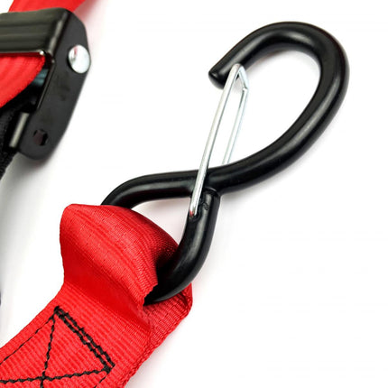 Tie Downs 38mm 1.5 Red & Black, 500KG
