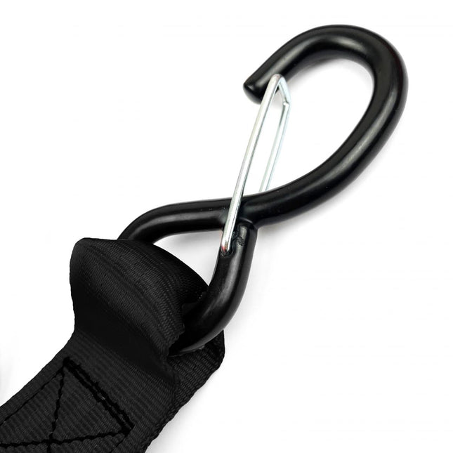 Tie Downs 38mm 1.5 Black & Black, 500KG