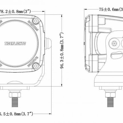 Tiger Lights - Dual LED Spot Light Kit 3 12/24V Mojave TLM3-KIT