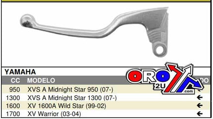 Lever Blade Clutch Silver, 11C-83912-00-00, 4WM-83912-00-00, Yamaha