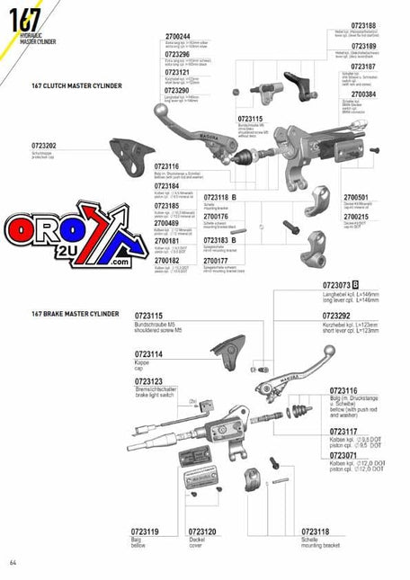 Magura Hydraulic Clutch 9.50, 2700184 Assembly Serie 167, MG2700184