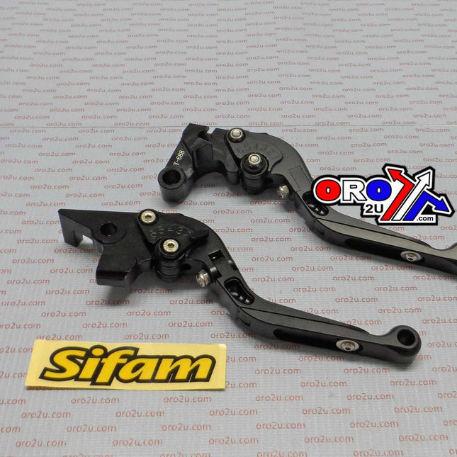 Lever Set Adj Length Yamaha, Road, Sifam, KL28N, Cnc Anodized Lever Blade Set With Adjustable Length