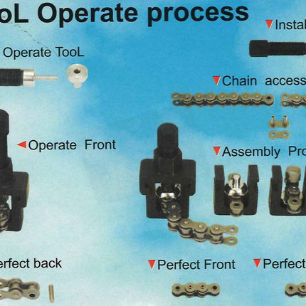 Heavy Duty Chain Breaker Riveting Tool Kit 420 428 520 530 O-ring