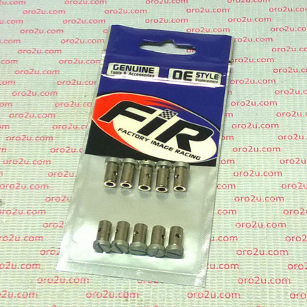 Solderless Barrel Nipple 6mm Dia x 8mm - Pack Of 10