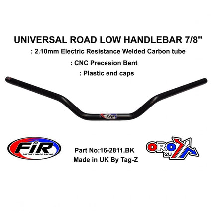 Road Low Handlebar 7/8'', S/bike Sports Universal Mat Bk, / Ren Ref : 754-01
