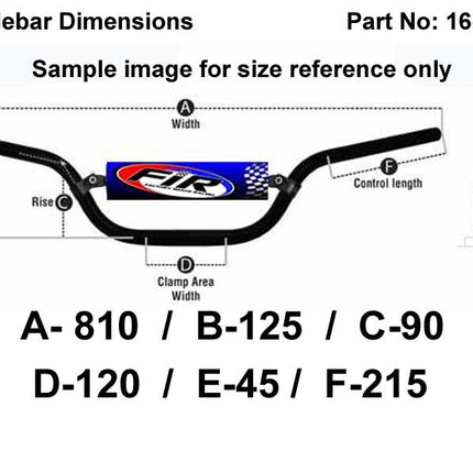 Steel Handlebars Trials 6, / GREEN22mm 7/8, Ref 48-768 / 768-02