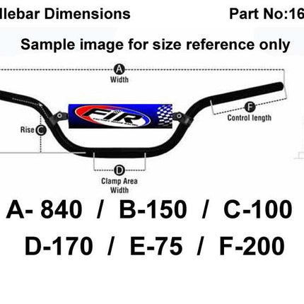6.5 Steel Classic Handlebars, / Red Full Gloss, Made in Uk [tag-z]