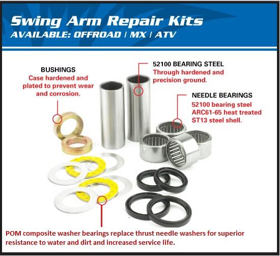 Swingarm Bearing Kit Allballs, Allballs 28-1097 YFM660R 01-05
