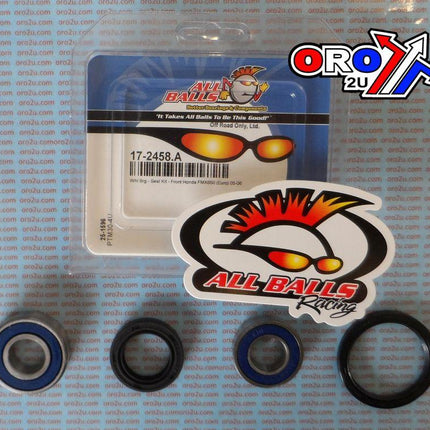 Wheel Bearing Kit Front 05-06 Honda FMX650, Allballs 25-1596 Road