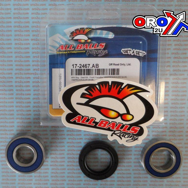 Wheel Bearing Kit Front 04-06 Yam Prohaluer 700/1000, Allballs 25-1543 ATV