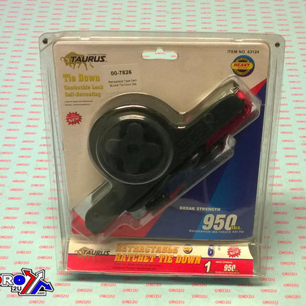 Self-retracting Tie Down. Red