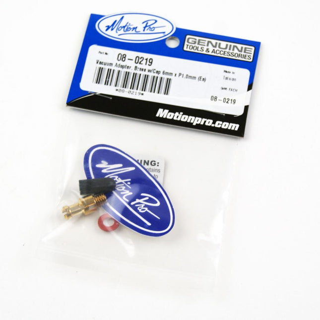 Vacuum Adapter Brass With Cap 6mm Motion Pro 08-0219