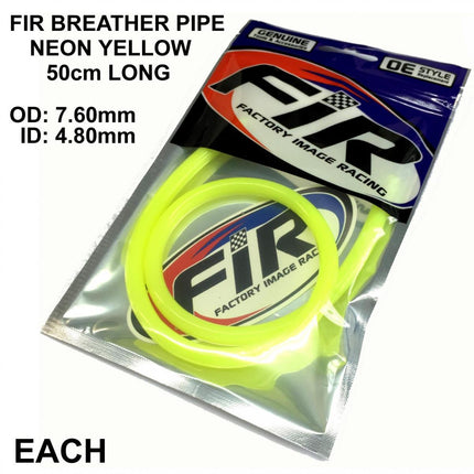 Fuel Pipe Breather Line 5mm Yellow 50cm Length