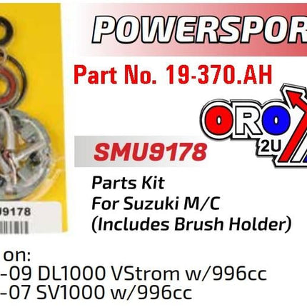 Starter Motor Repair Kit, Suzuki 02-09 DL1000 Sv SMU9178, Arrowhead