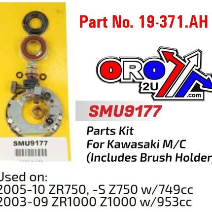Starter Motor Repair Kit, Kawasaki ZR750 1000 SMU9177, Arrowhead