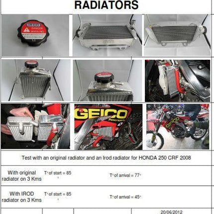 Radiator Left YZF250 07-09, 008011 Irod, 5XC-1240A-G0-00