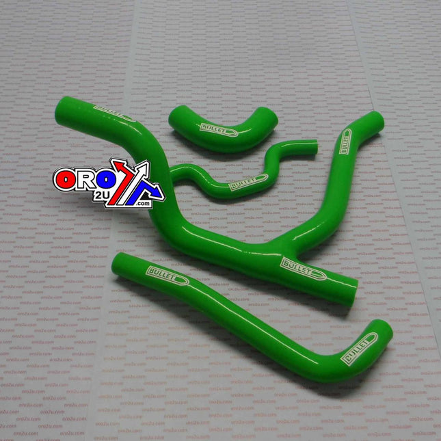 Hose Y Kit 4pcs KXF250 07-08, Green Silicone Radiator Cooling