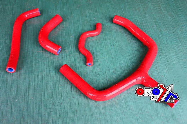 Hose Y Kit 4pcs 09-14 KXF250 Red Silicone Radiator Cooling