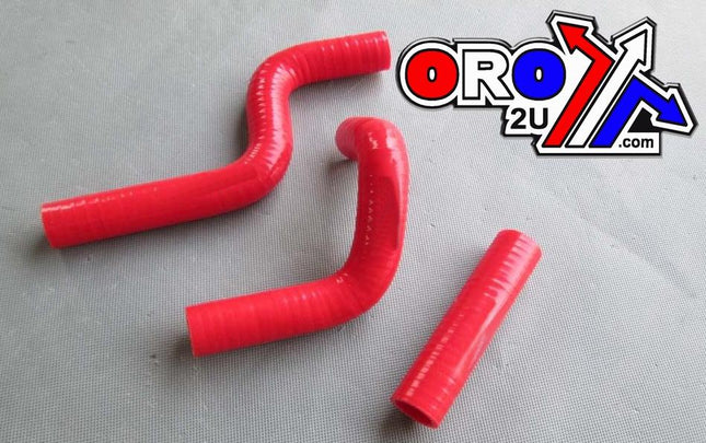 Hose Kit 3pcs KX85 100 98-13 Red, Silicone Radiator Kawasaki