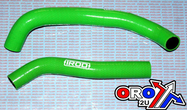 Hose Kit 2pcs KFX400 03-07 Kawasaki, Silicone Radiator Green ATV, Irod 010505