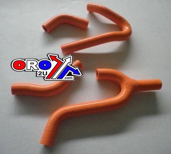 Hose Y Kit 4pcs KTM 250 300 380 Sx Exc Mxc 1998-2003 99 01 02 Silicone Radiator Orange